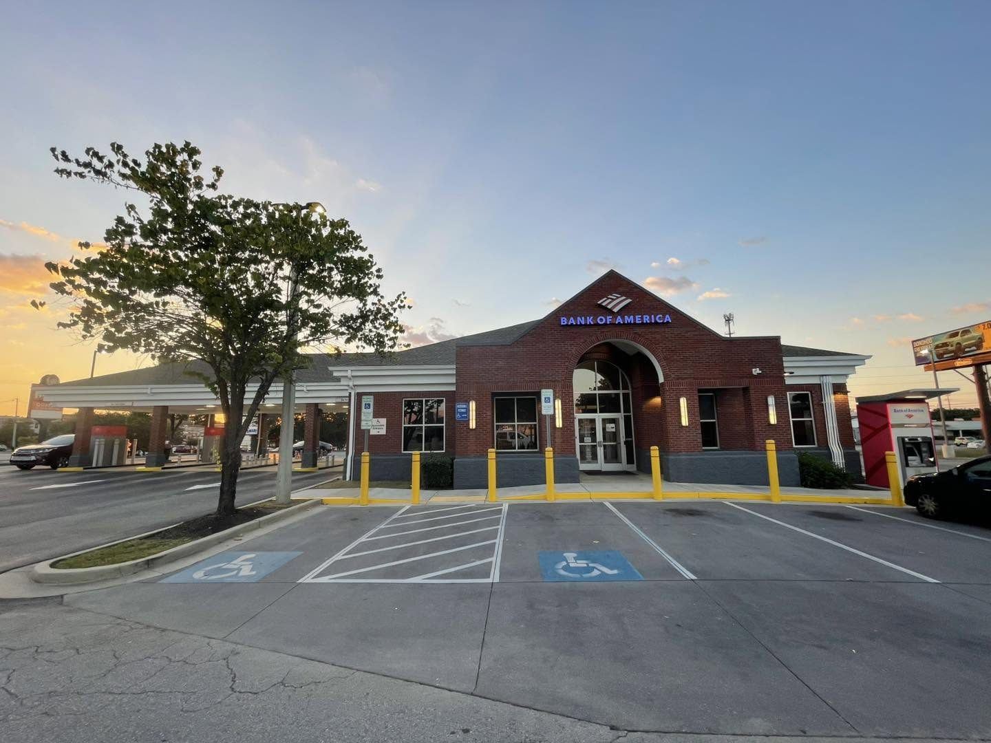 Commercial building after exterior cleaning